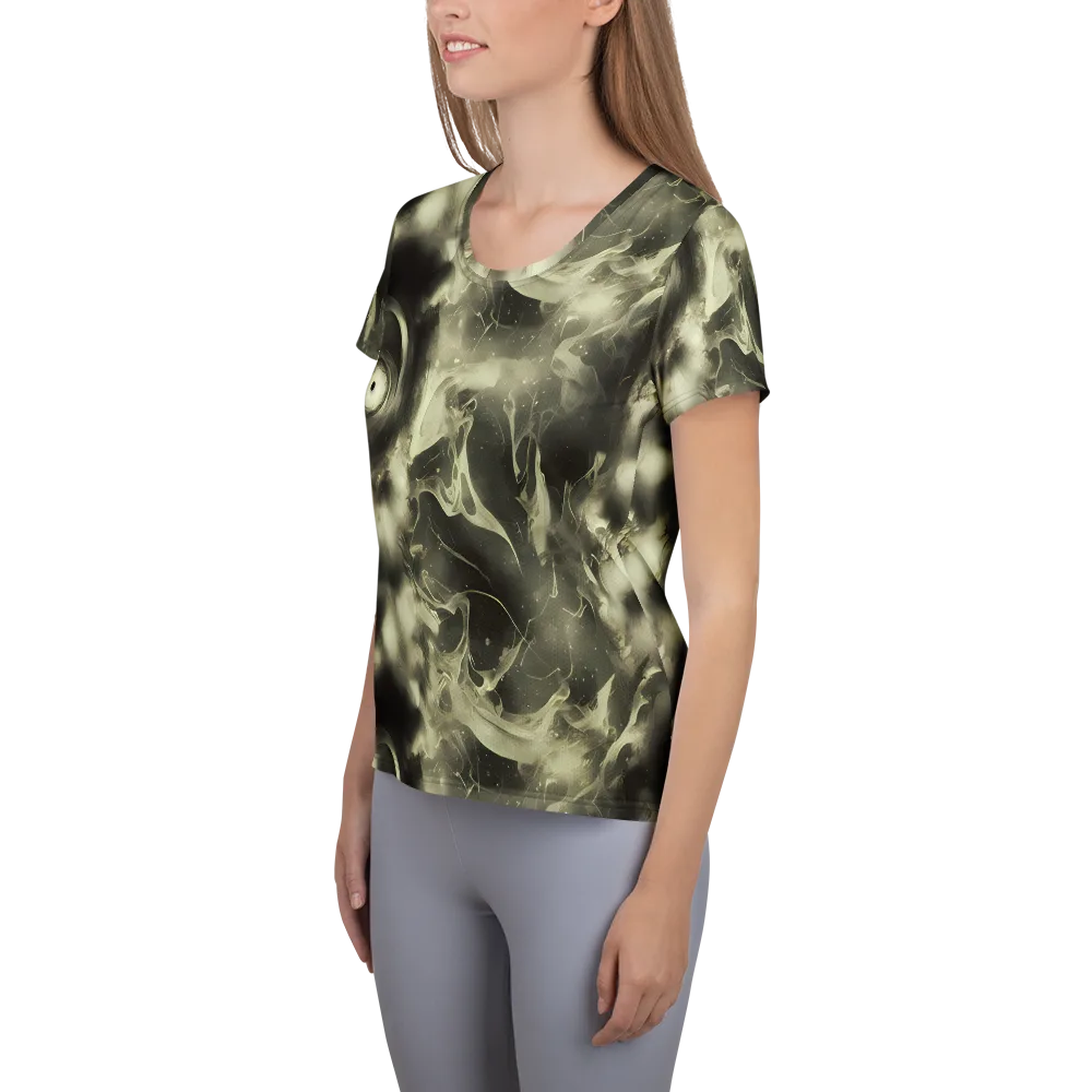 Biomech Whirl on Women's Athletic T-Shirt — Left