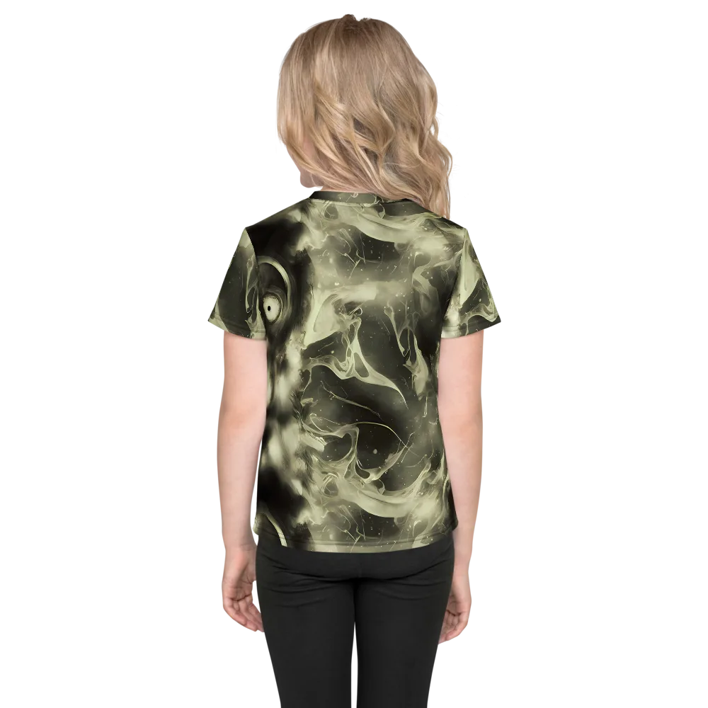 Biomech Whirl on Kids Crew Neck T-Shirt — Back