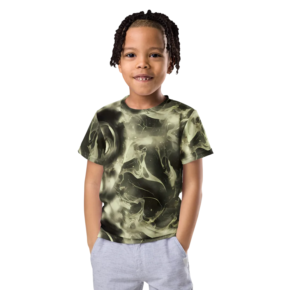 Biomech Whirl on Kids Crew Neck T-Shirt — Front