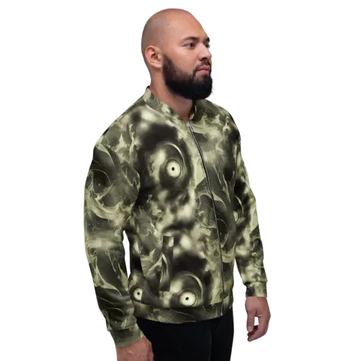 Biomech Whirl on a Bomber Jacket
