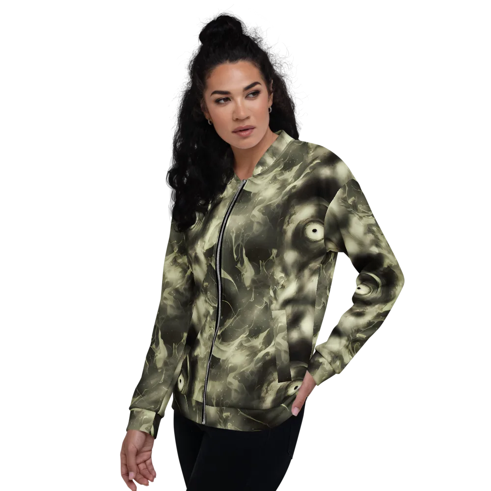 Biomech Whirl on Bomber Jacket — Left