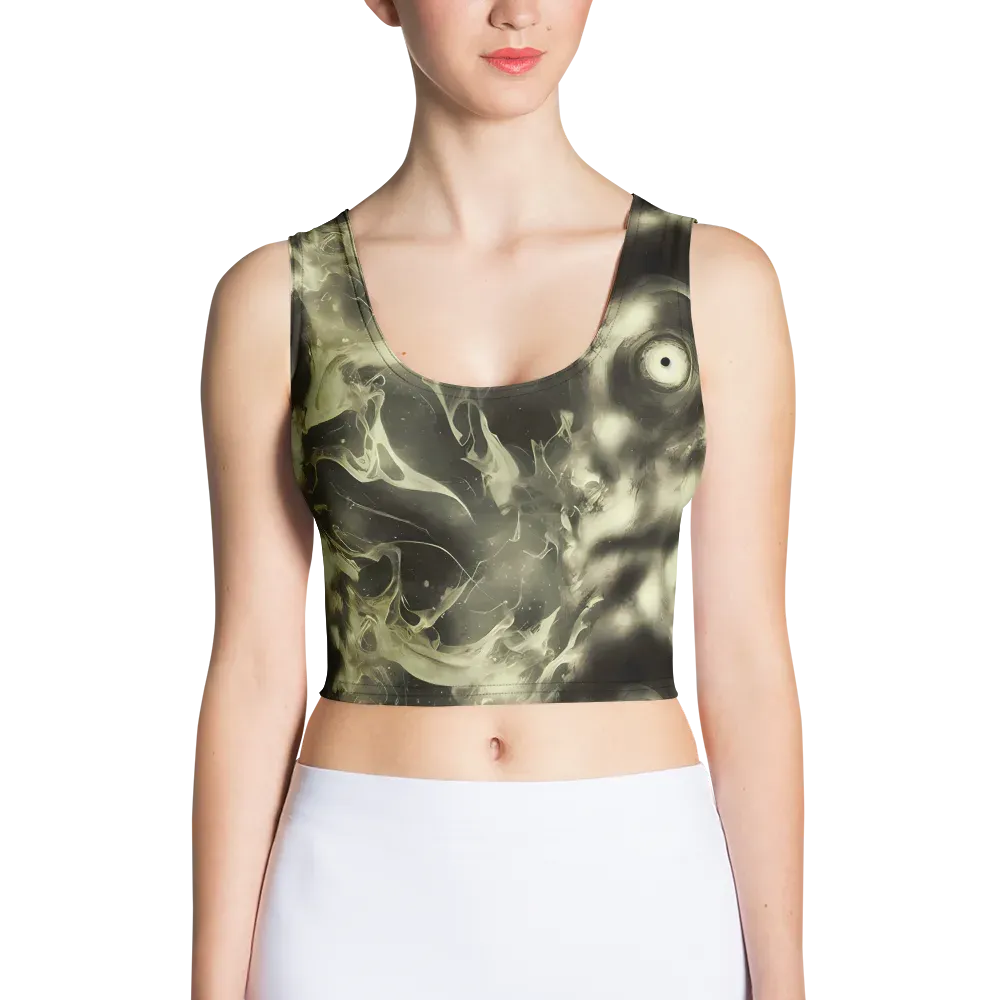 Biomech Whirl on Crop Top — Front