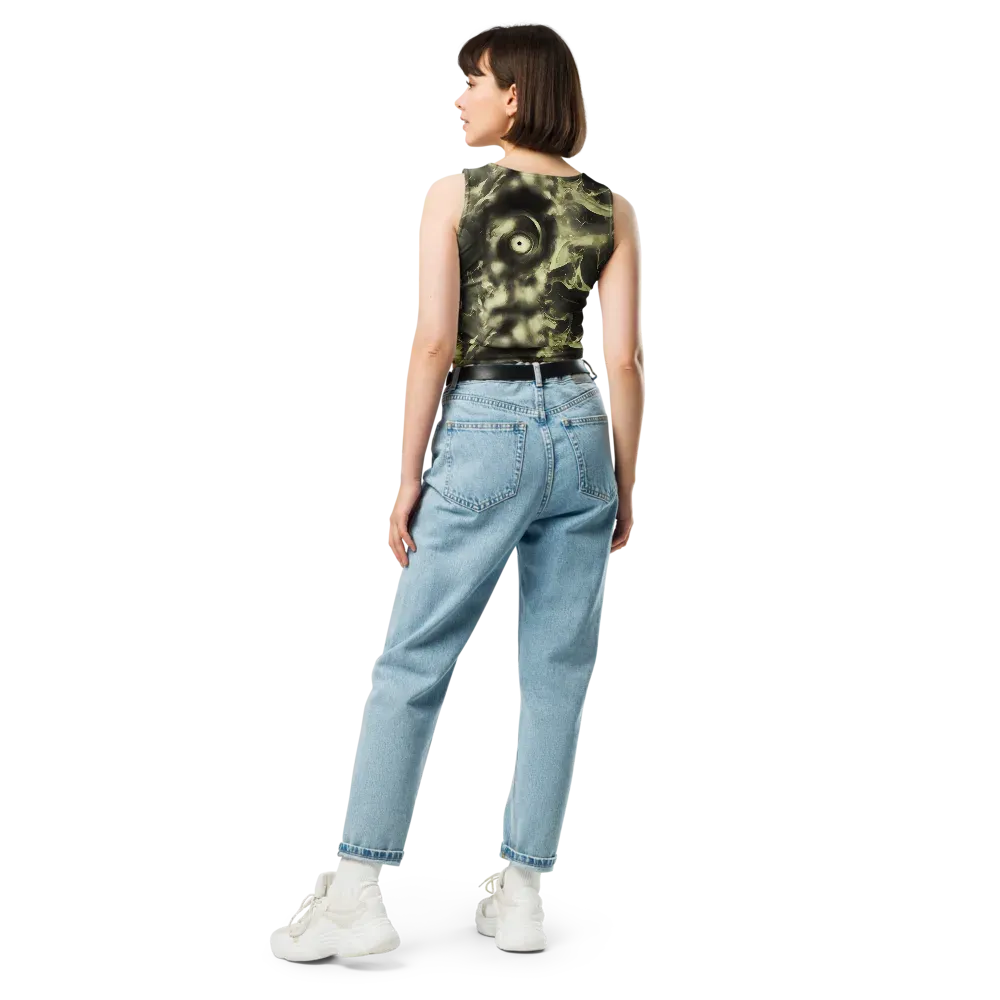 Biomech Whirl on Crop Top — Back