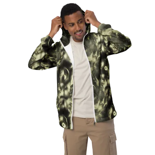 Biomech Whirl on a Men's Windbreaker