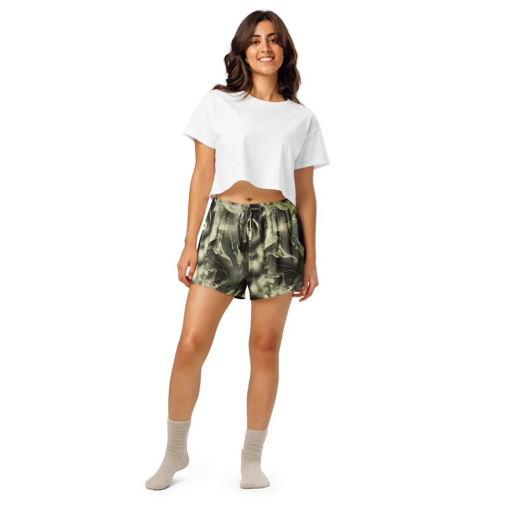 Biomech Whirl on Women's Pajama Shorts — Front