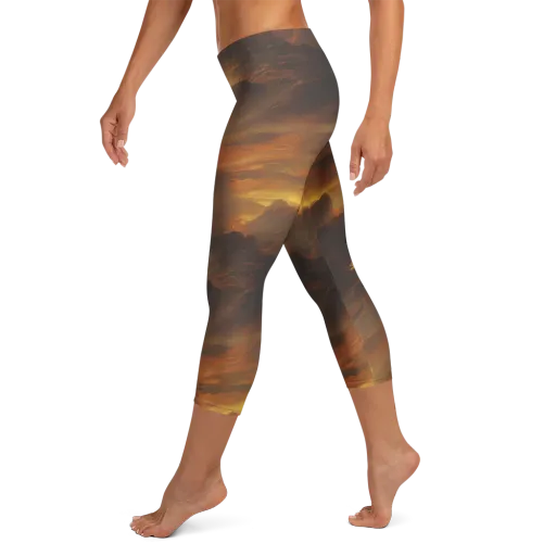 Sunset Shores on a Capri Leggings