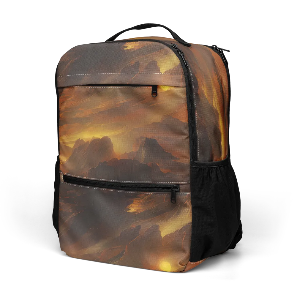 Sunset Shores on Utility Backpack — Left Front