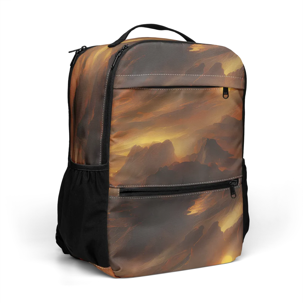 Sunset Shores on Utility Backpack — Right Front