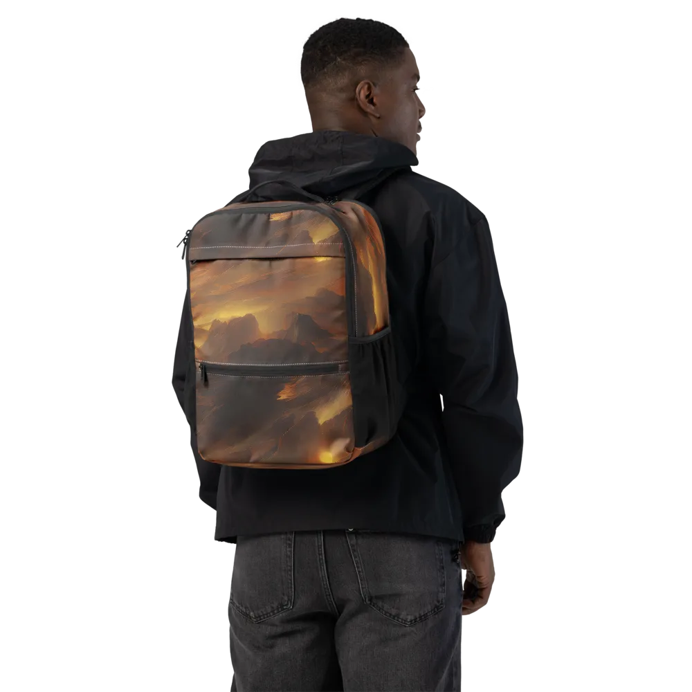Sunset Shores on Utility Backpack — Back