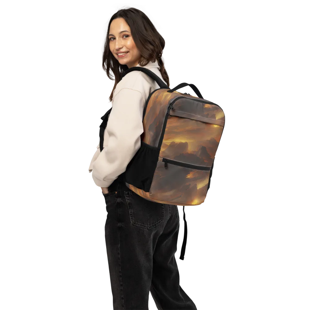 Sunset Shores on Utility Backpack — Back
