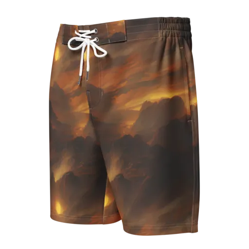 Sunset Shores on a Men's Board Shorts