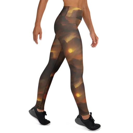Sunset Shores on a Yoga Leggings