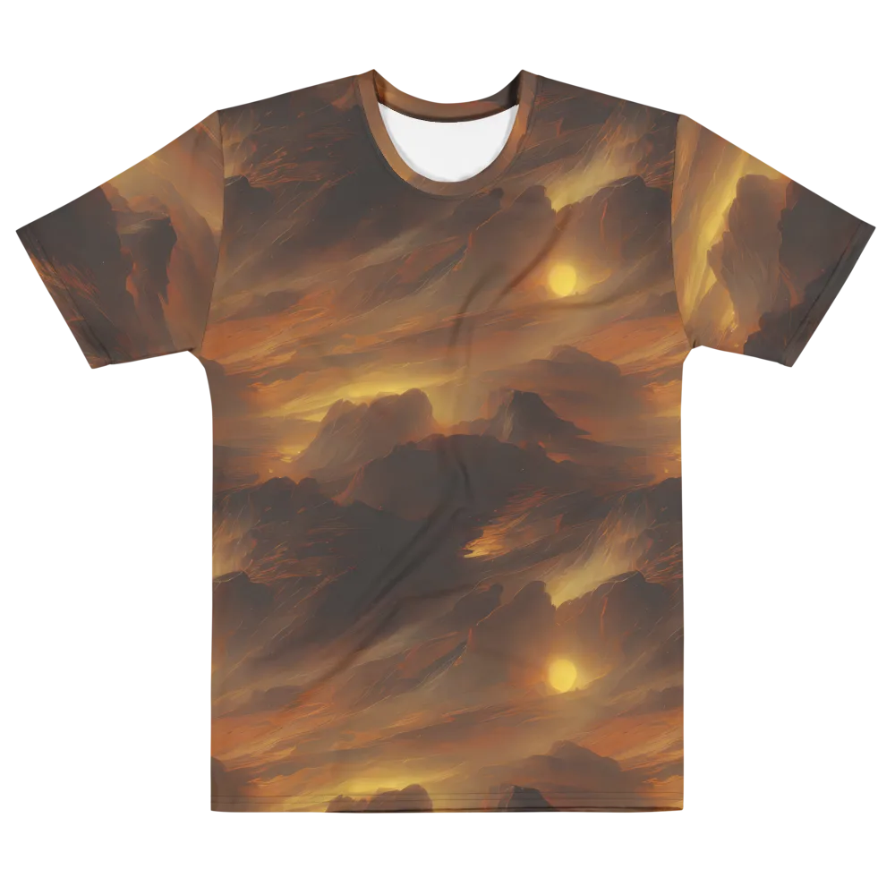 Sunset Shores on Men's Cotton Crew Neck T-Shirt — Front