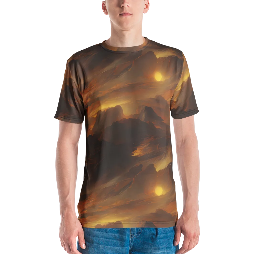 Sunset Shores on Men's Crew Neck T-Shirt — Front