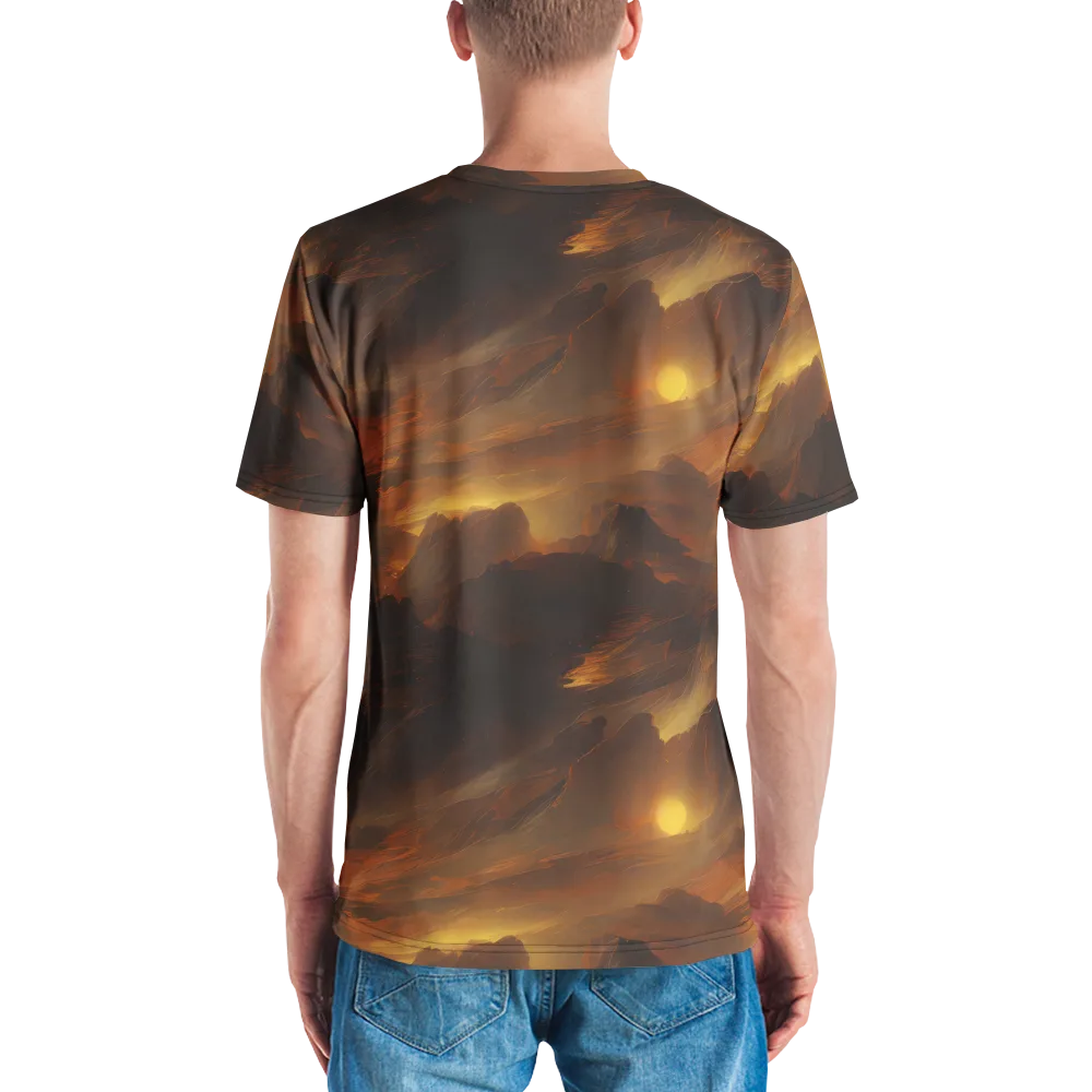 Sunset Shores on Men's Crew Neck T-Shirt — Back