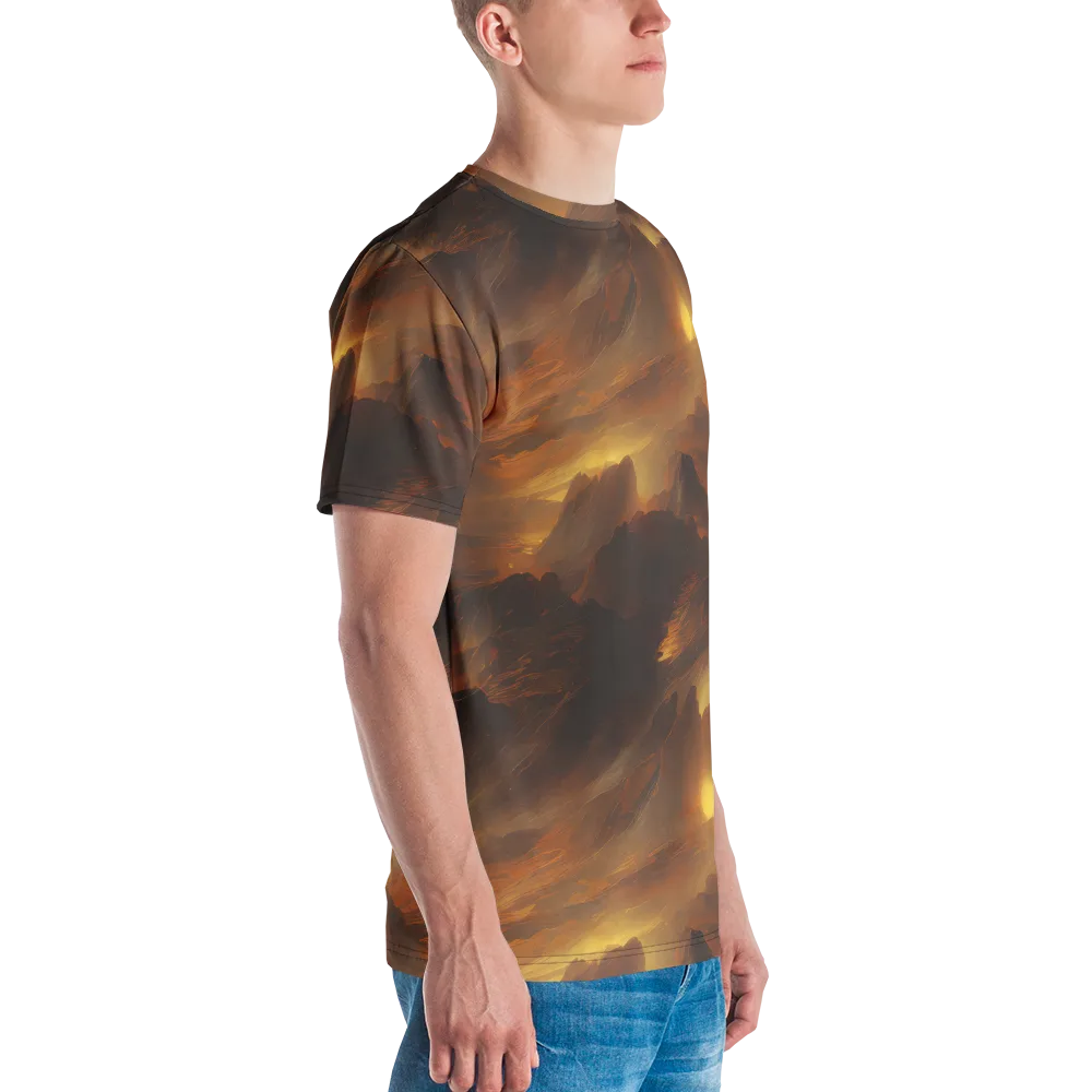 Sunset Shores on Men's Crew Neck T-Shirt — Right