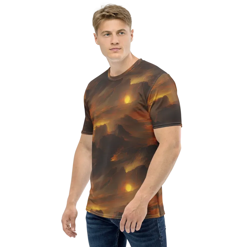 Sunset Shores on Men's Crew Neck T-Shirt — Left
