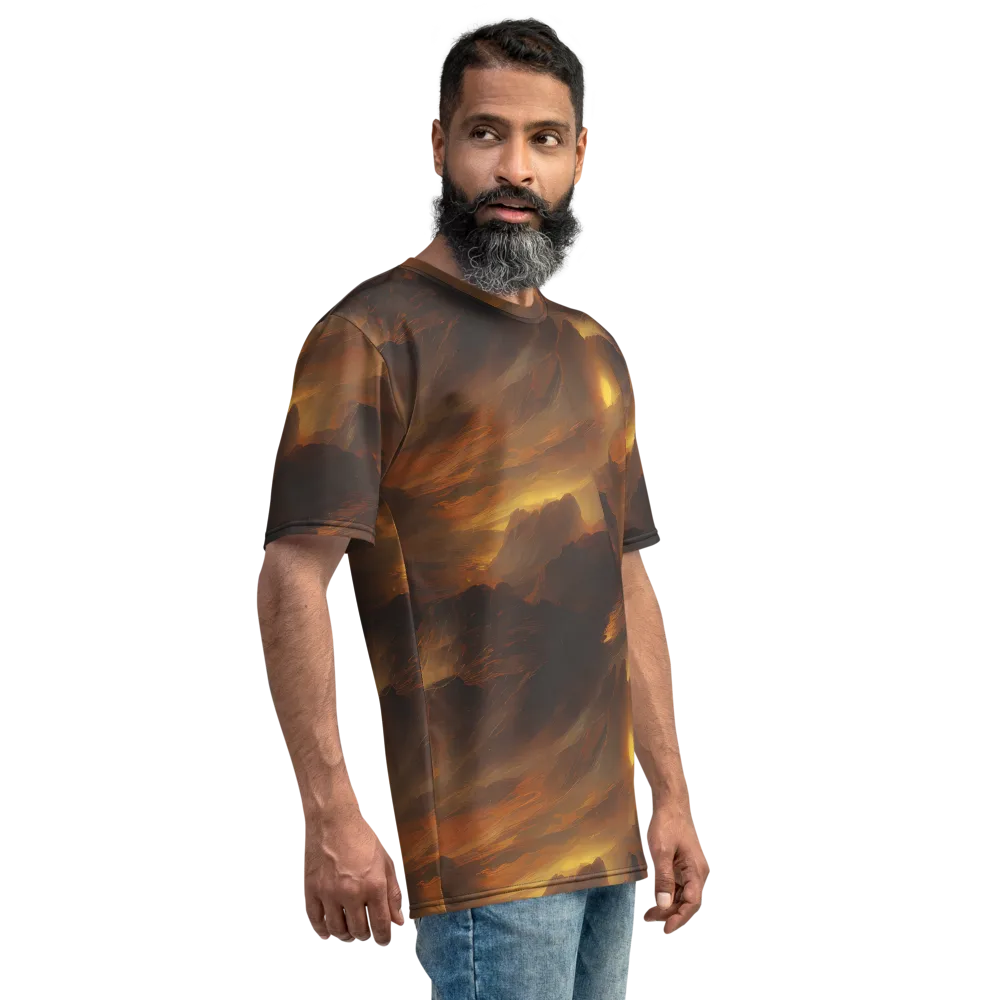 Sunset Shores on Men's Crew Neck T-Shirt — Right