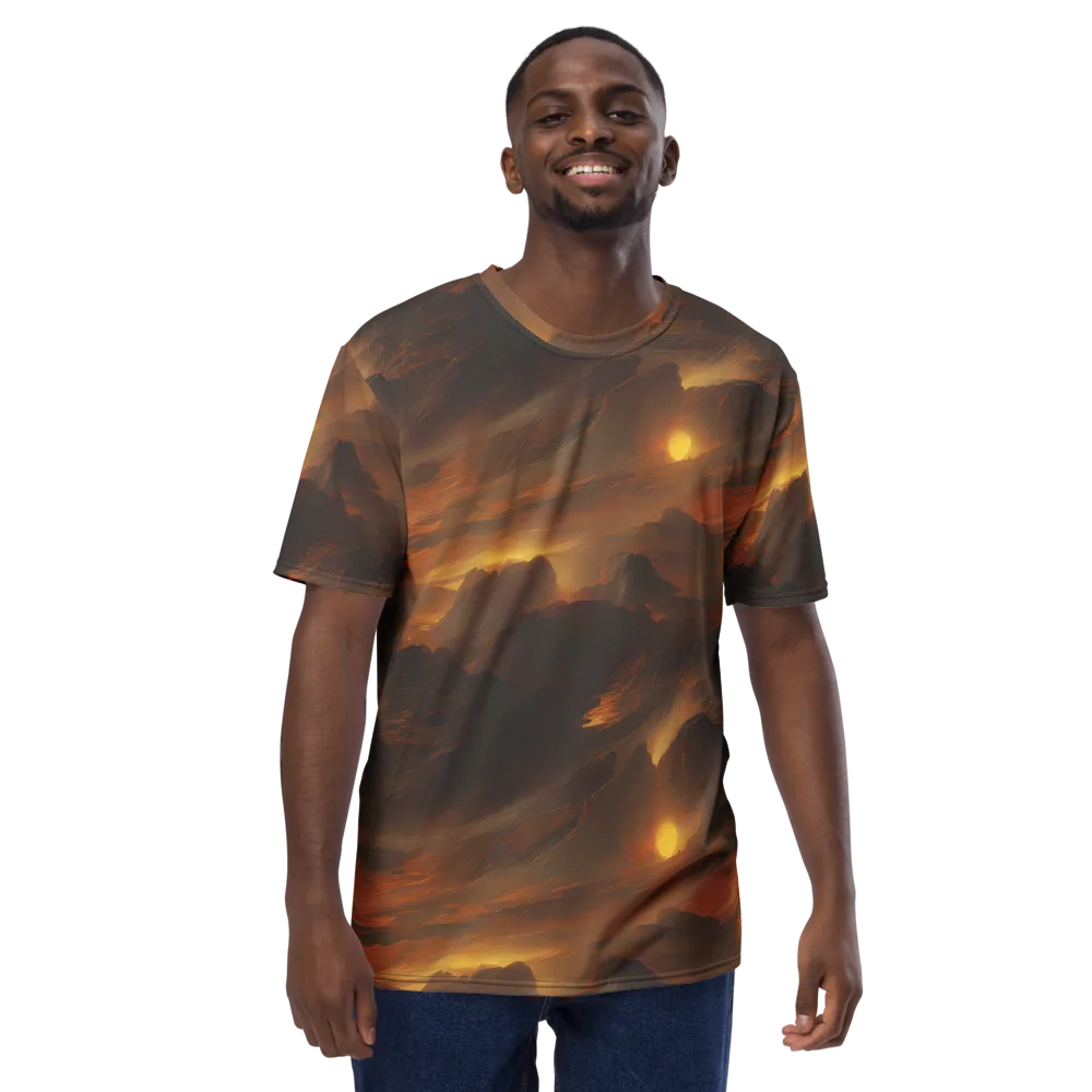 Sunset Shores on Men's Crew Neck T-Shirt — Front