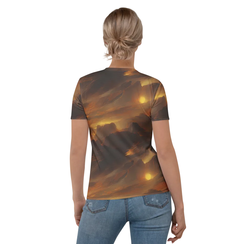 Sunset Shores on Women's Crew Neck T-Shirt — Back