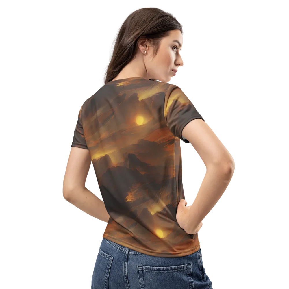 Sunset Shores on Women's Crew Neck T-Shirt — Back