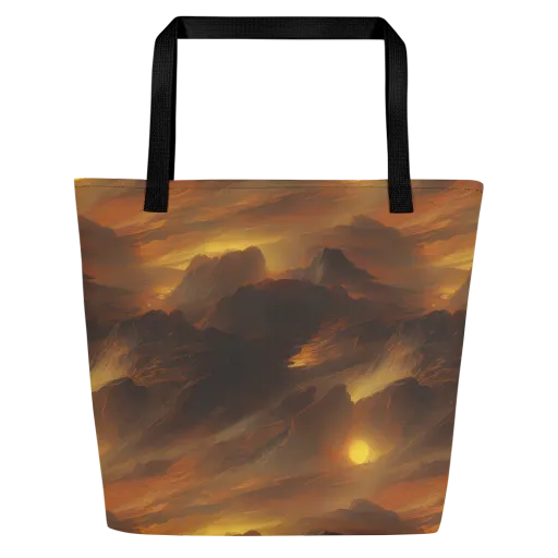 Sunset Shores on a Large Tote Bag W/ Pocket