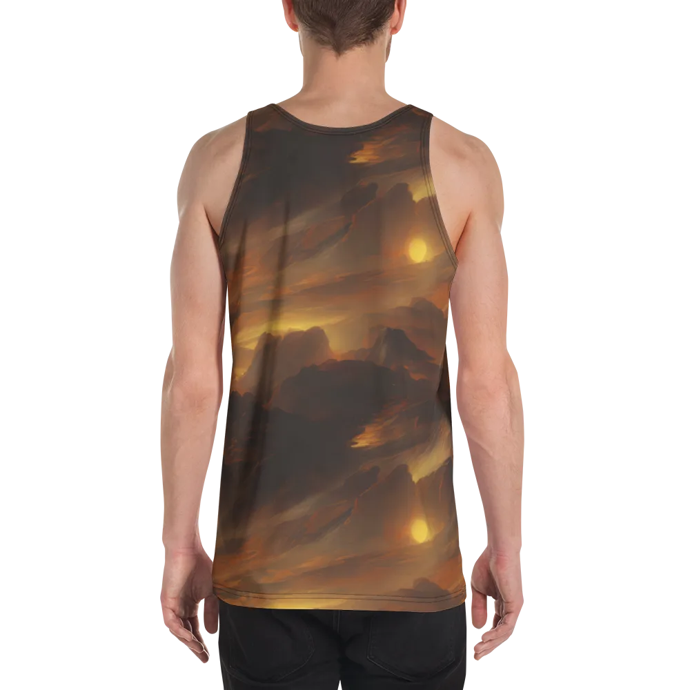 Sunset Shores on Men's Tank Top — Back