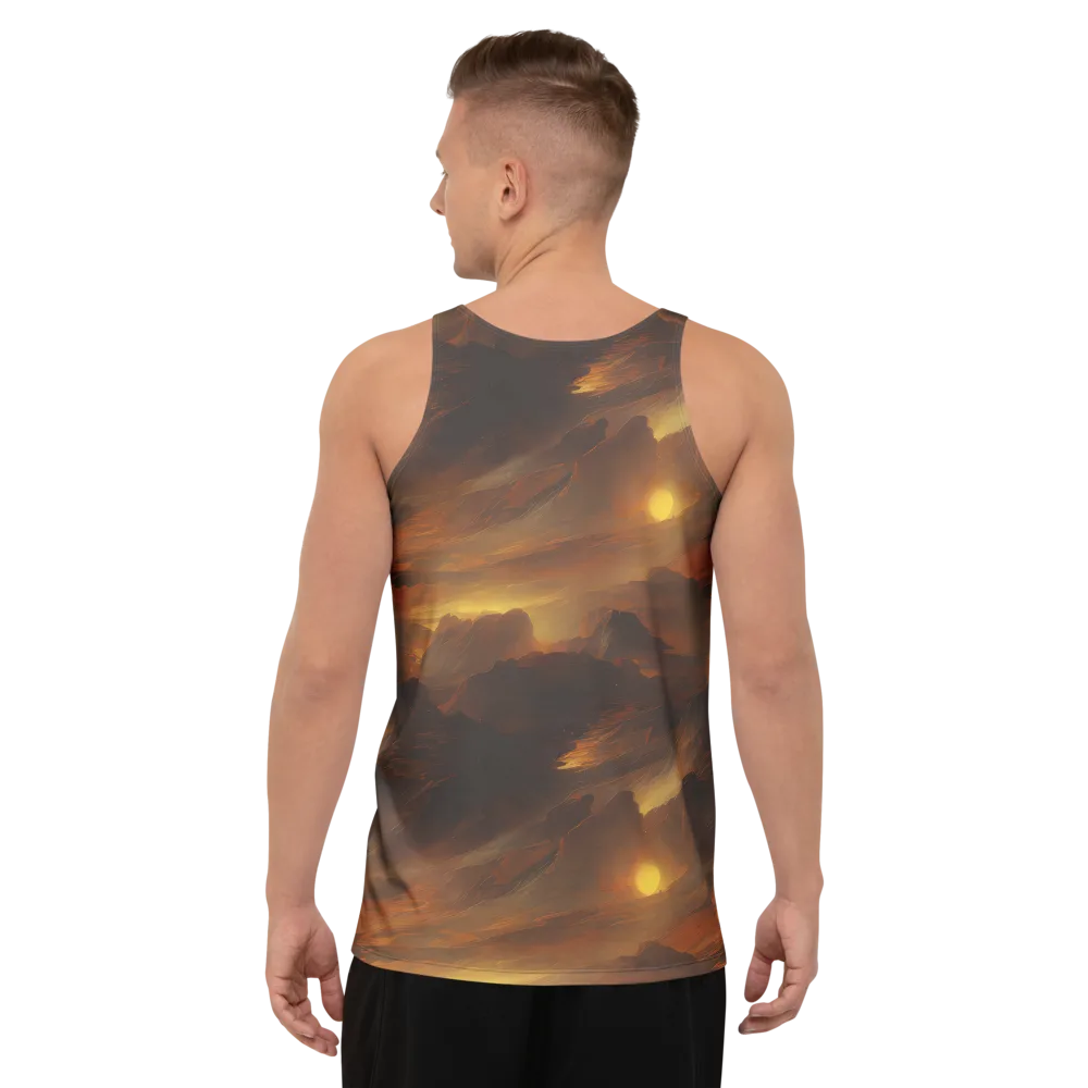 Sunset Shores on Men's Tank Top — Back