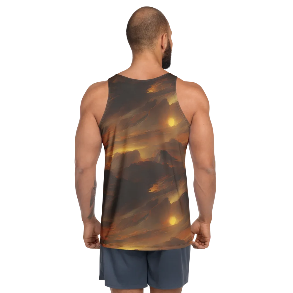 Sunset Shores on Men's Tank Top — Back