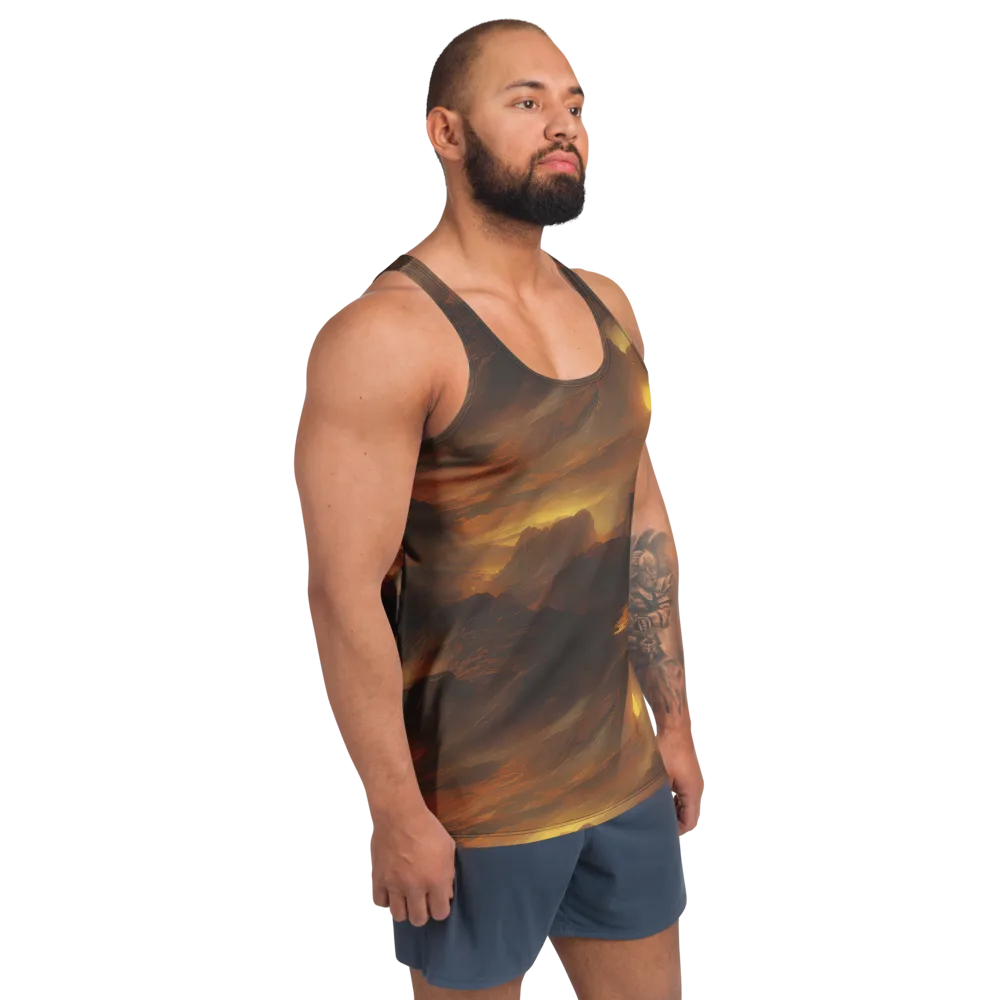Sunset Shores on Men's Tank Top — Right Front