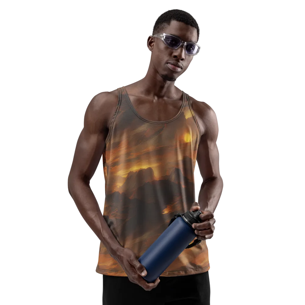 Sunset Shores on Men's Tank Top — Front