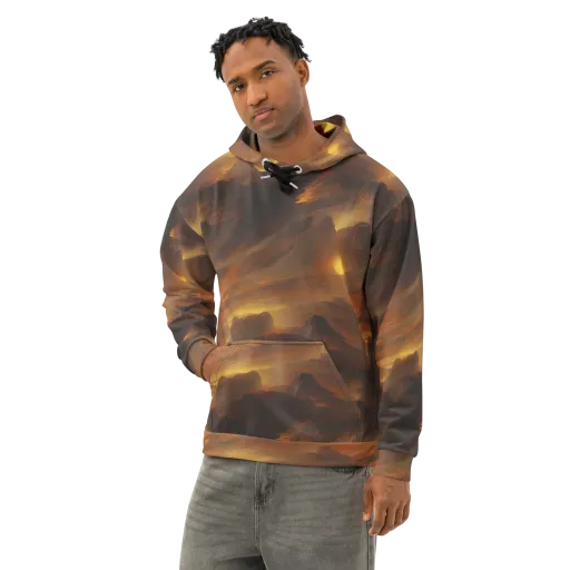 Sunset Shores on a Cotton Hoodie
