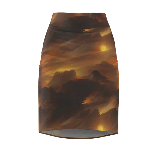 Sunset Shores on a Pencil Skirt