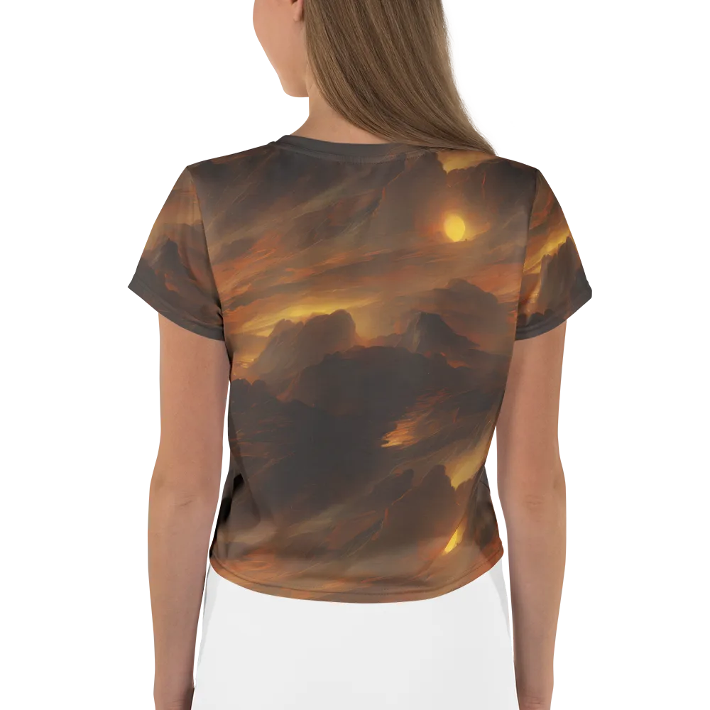 Sunset Shores on Crop Tee — Back