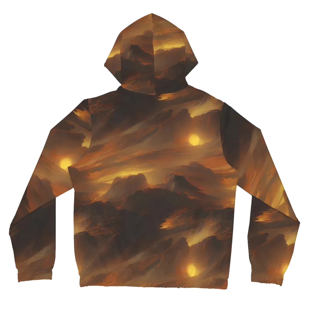 Sunset Shores on Women's Full-Zip Hoodie — Back