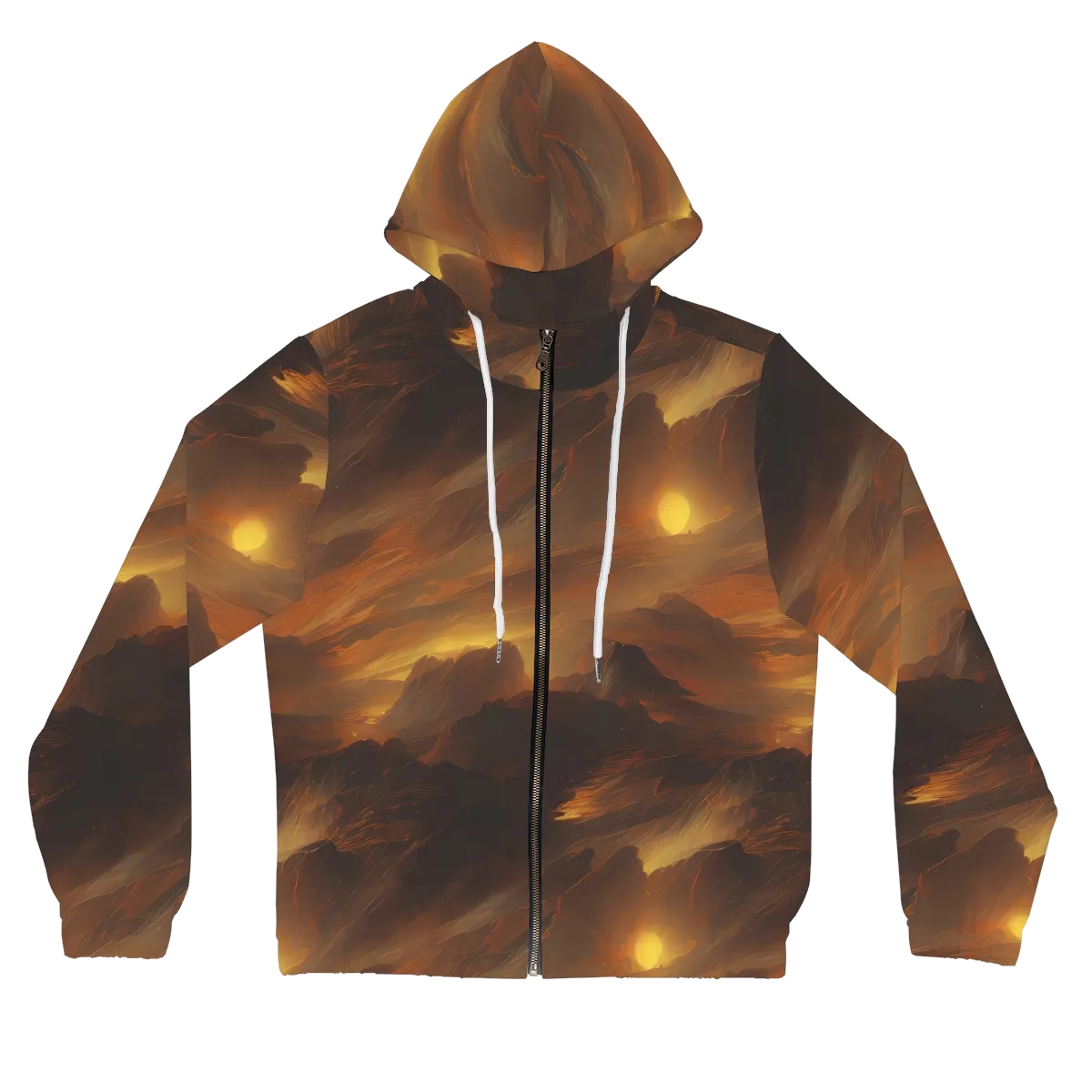 Sunset Shores on Women's Full-Zip Hoodie — Front