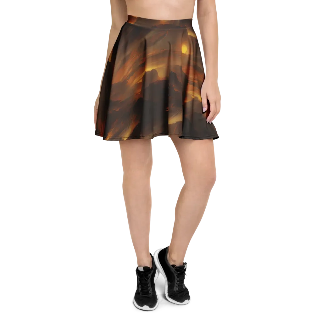 Sunset Shores on Skater Skirt — Front