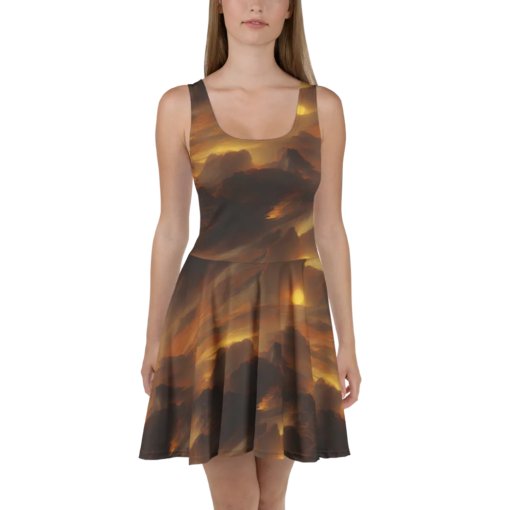 Sunset Shores on Skater Dress — Front