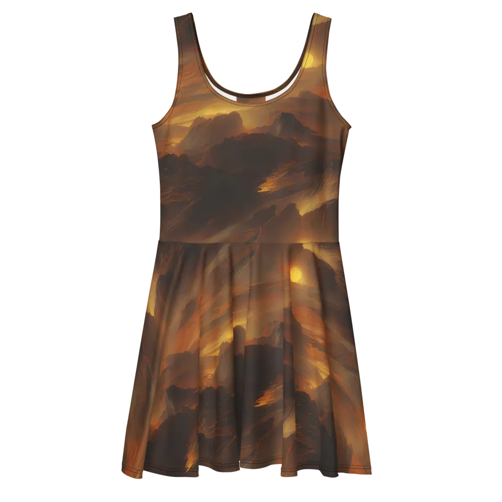 Sunset Shores on Skater Dress — Front