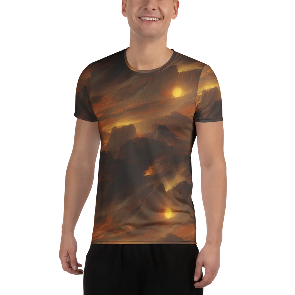 Sunset Shores on Men's Athletic T-Shirt — Front