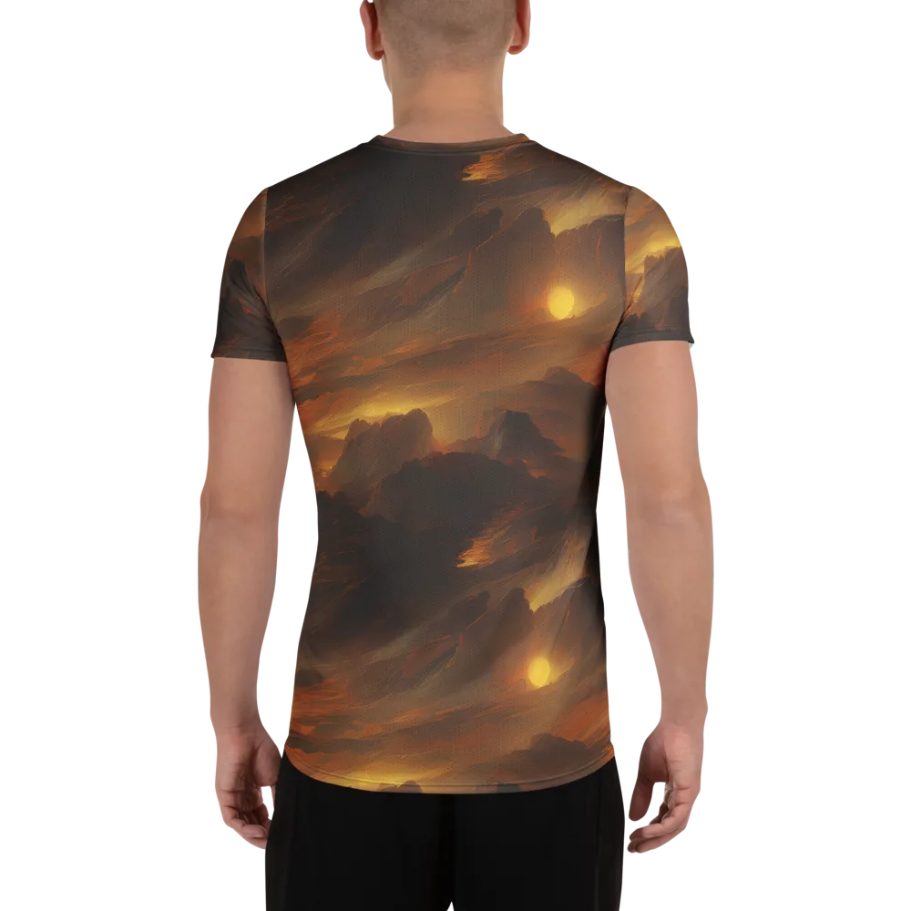Sunset Shores on Men's Athletic T-Shirt — Back
