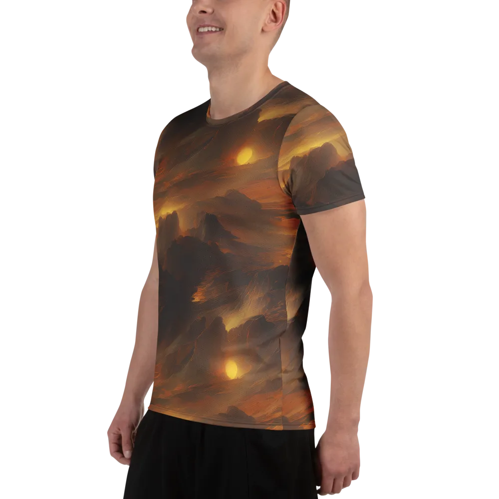 Sunset Shores on Men's Athletic T-Shirt — Left