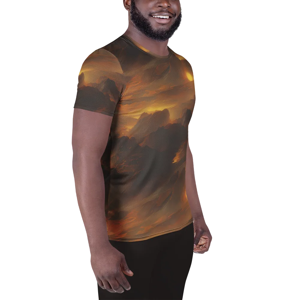 Sunset Shores on Men's Athletic T-Shirt — Right