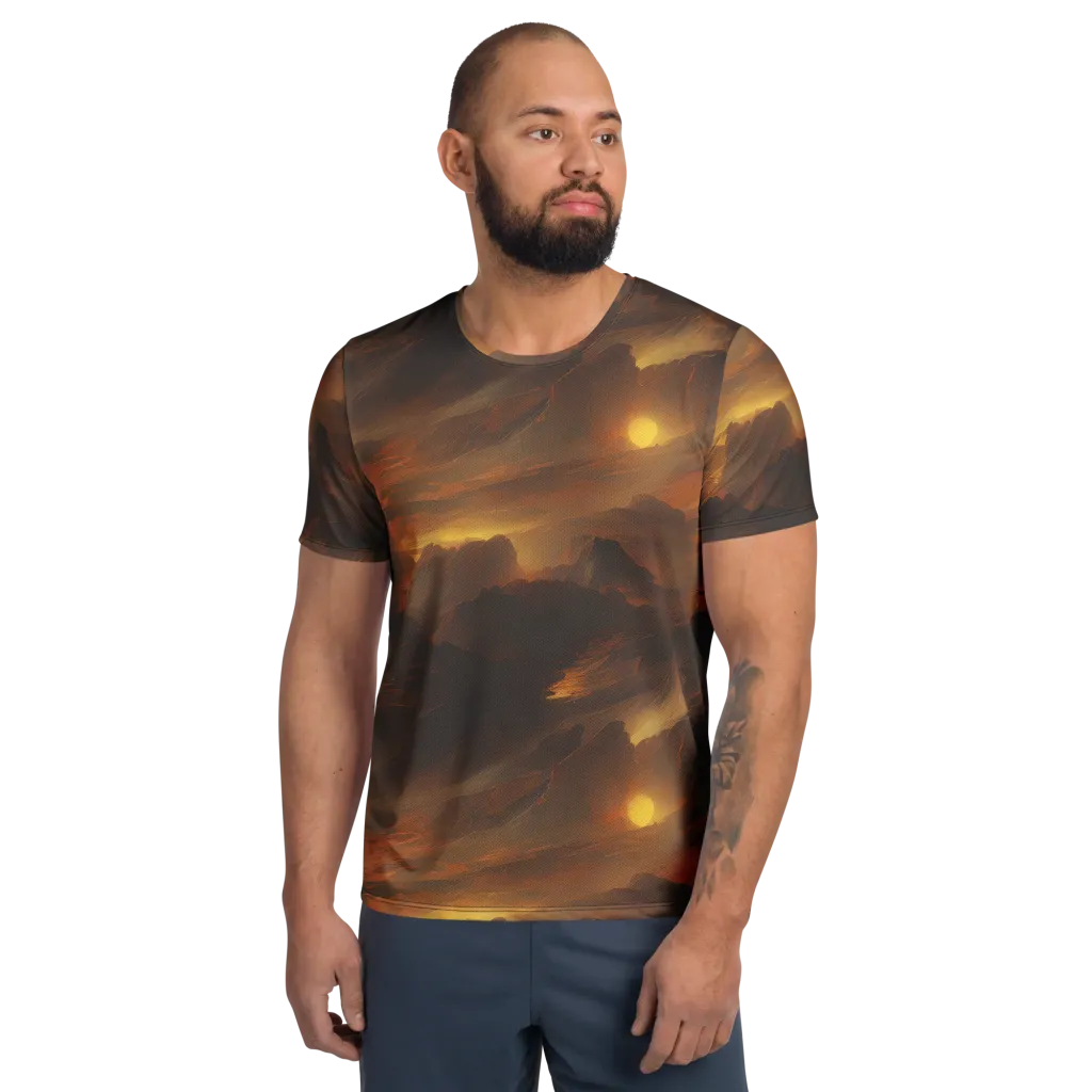 Sunset Shores on Men's Athletic T-Shirt — Front