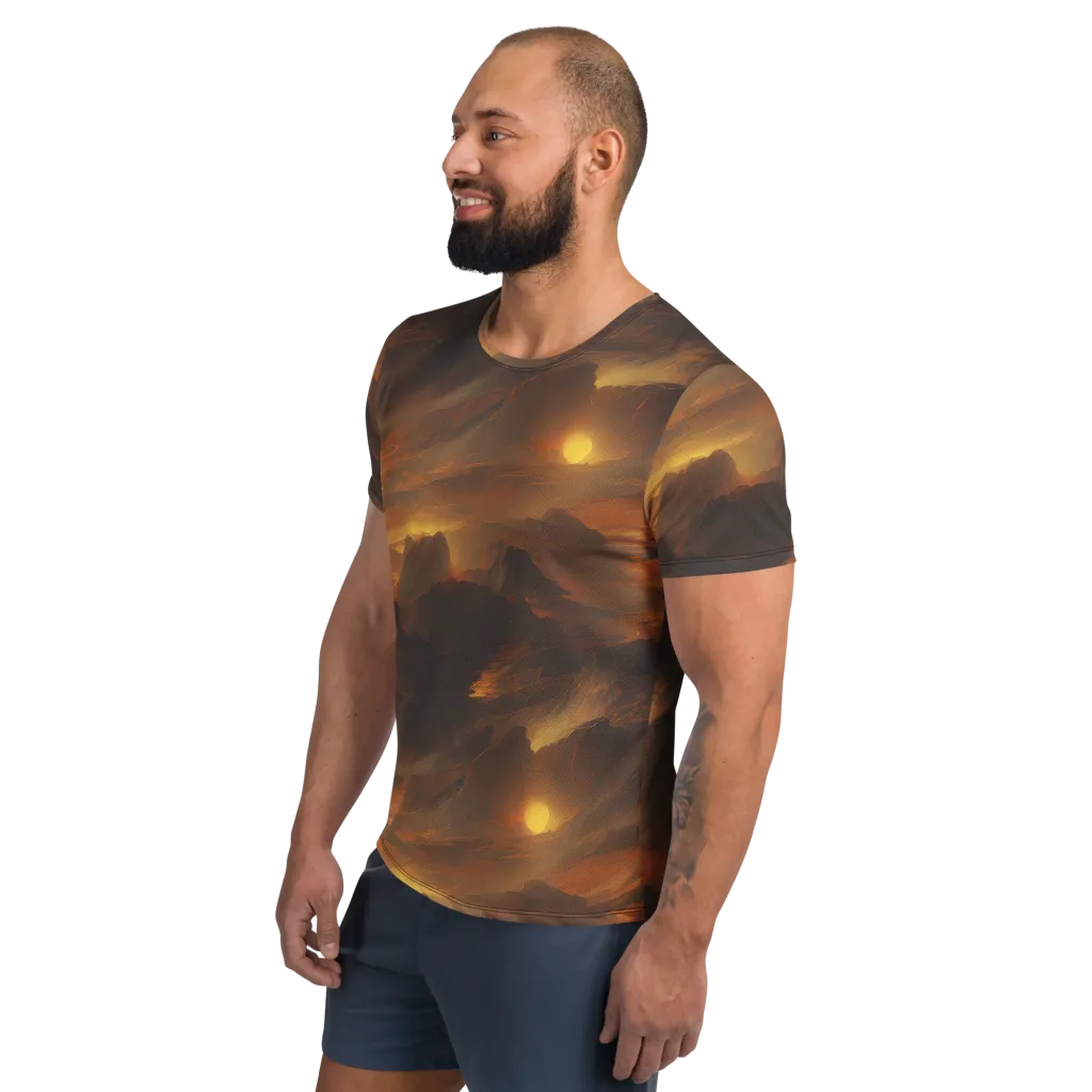 Sunset Shores on Men's Athletic T-Shirt — Left