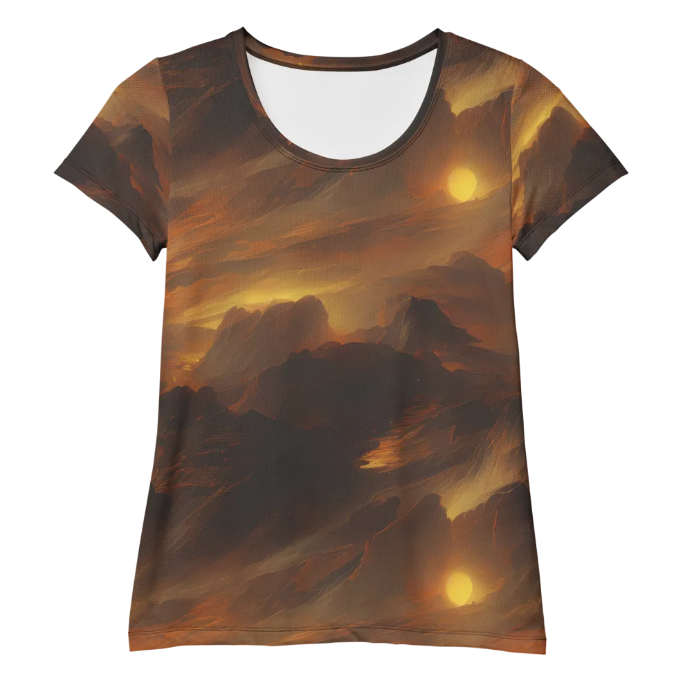 Sunset Shores on Women's Athletic T-Shirt — Front
