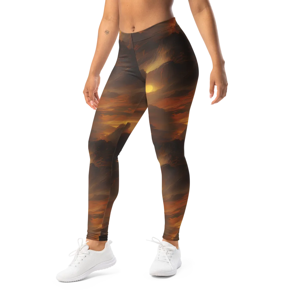 Sunset Shores on Leggings — Left Front