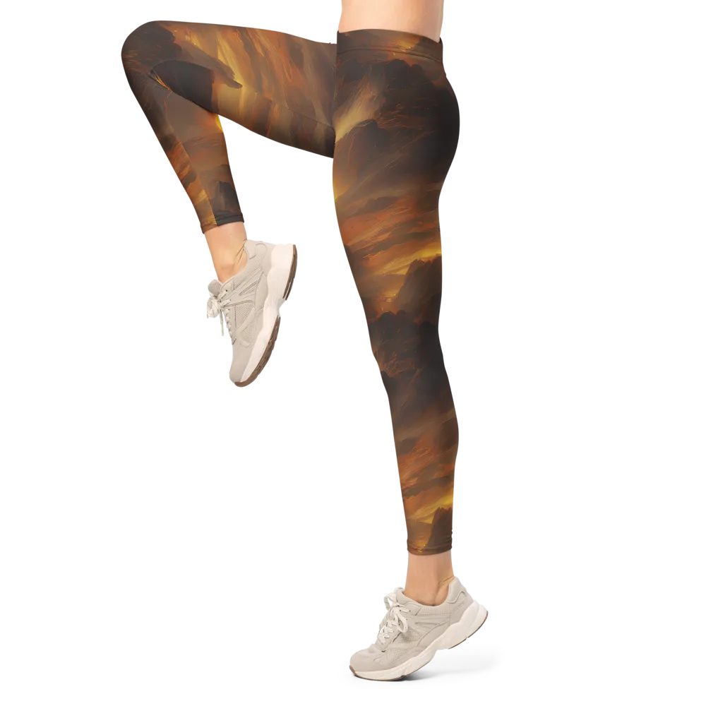 Sunset Shores on Leggings — Left