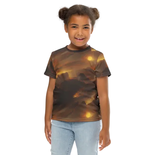 Sunset Shores on a Kids Crew Neck T-Shirt