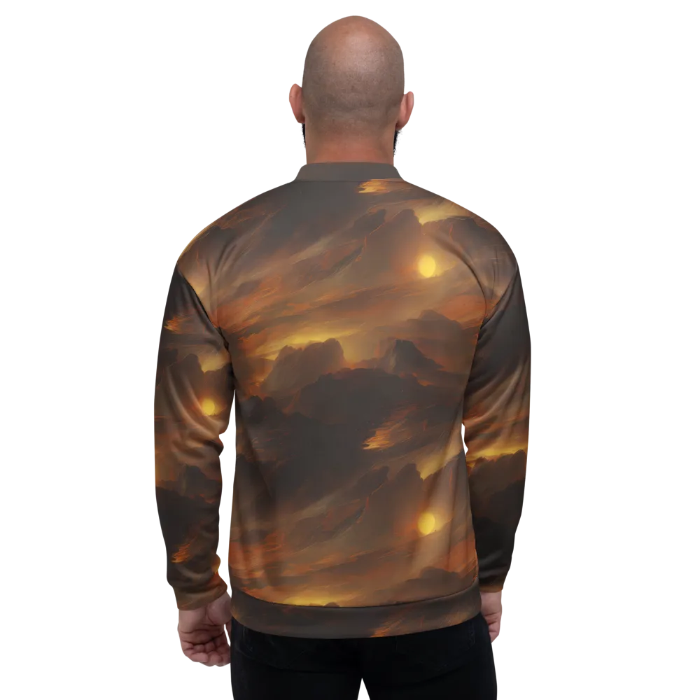 Sunset Shores on Bomber Jacket — Back